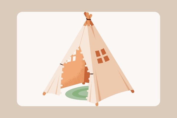 how to draw a tent