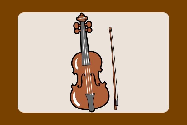 how to draw a violin