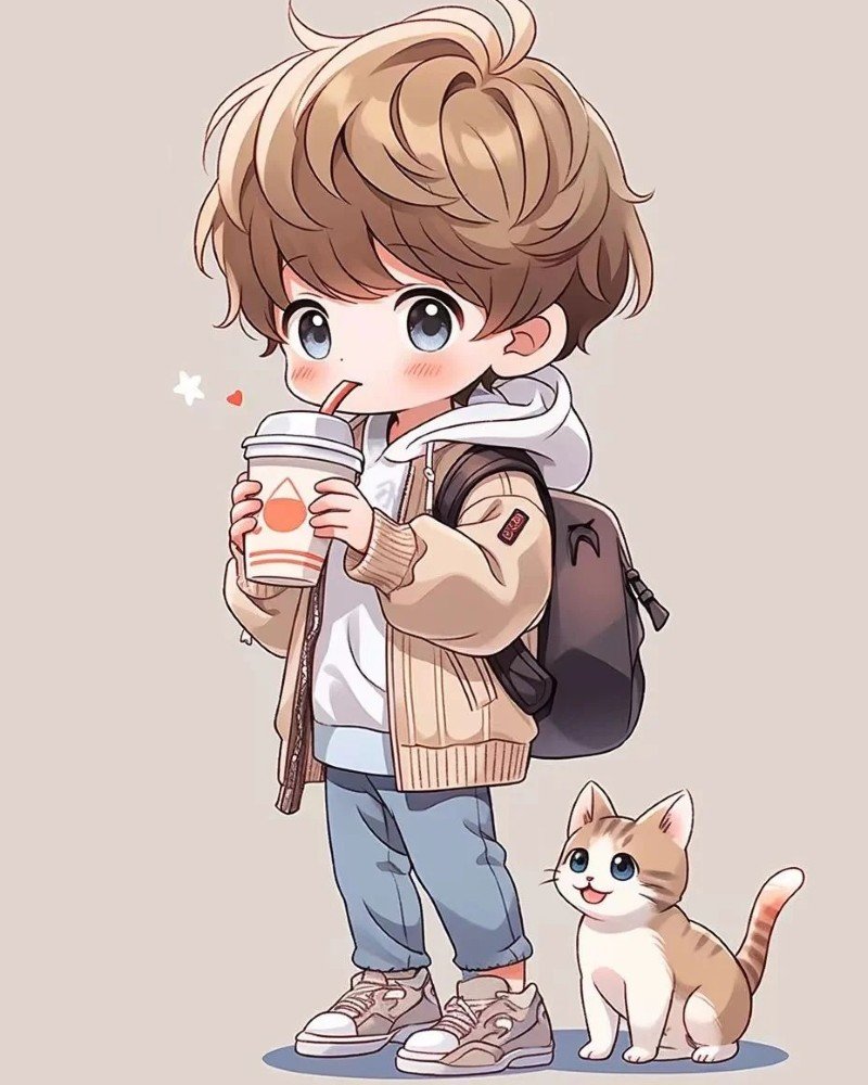 cute cartoon boy dp 3