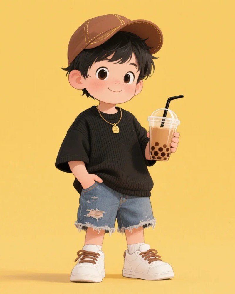 cute cartoon boy dp 4