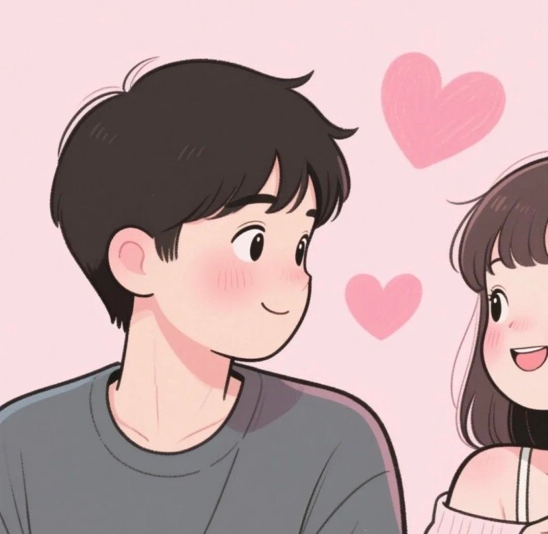 cute love couple dp for instagram cartoon 19