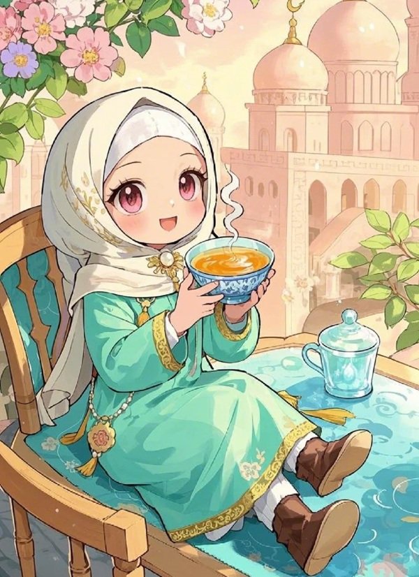 hijab girl dp cartoon 11