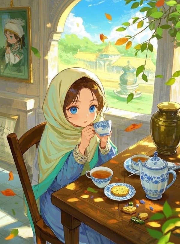 hijab girl dp cartoon 12