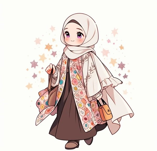 hijab girl dp cartoon 15