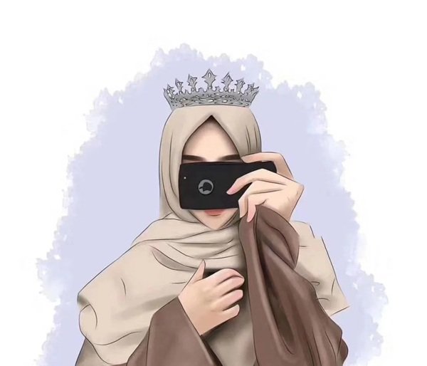 hijab girl dp cartoon 19