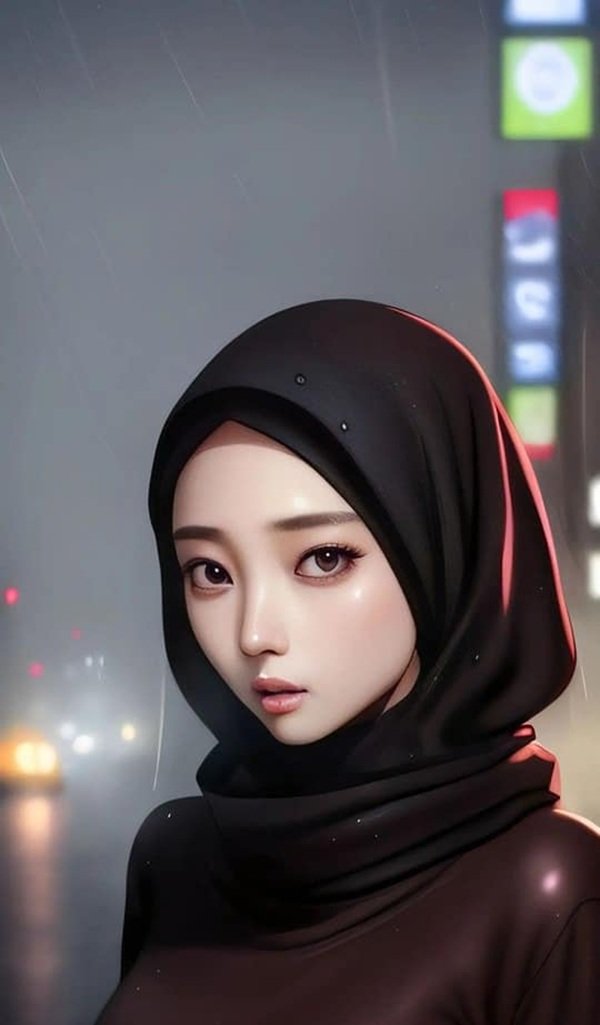 hijab girl dp cartoon 6
