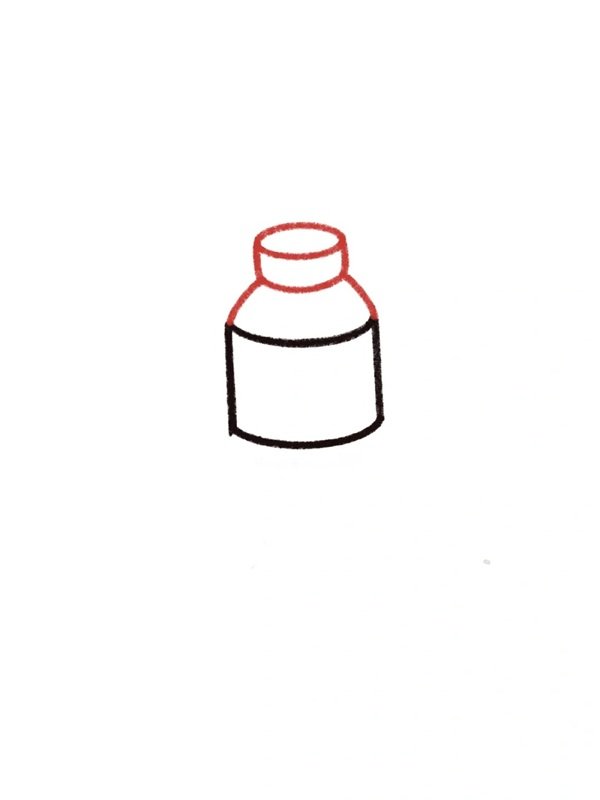 How to draw a bottle of water 2