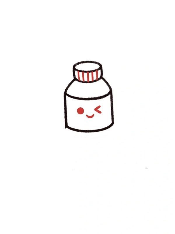 How to draw a bottle of water 3