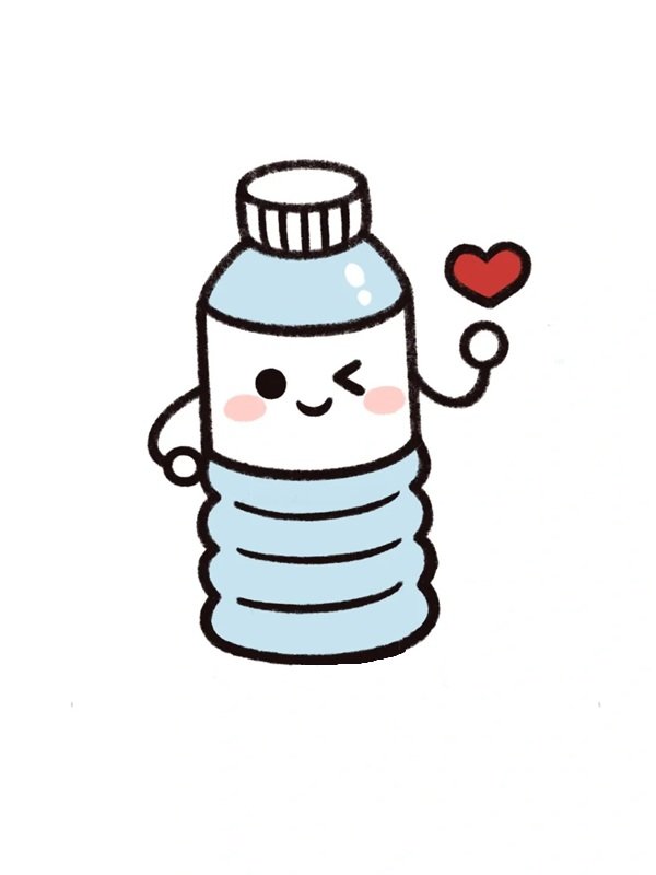 How to draw a bottle of water