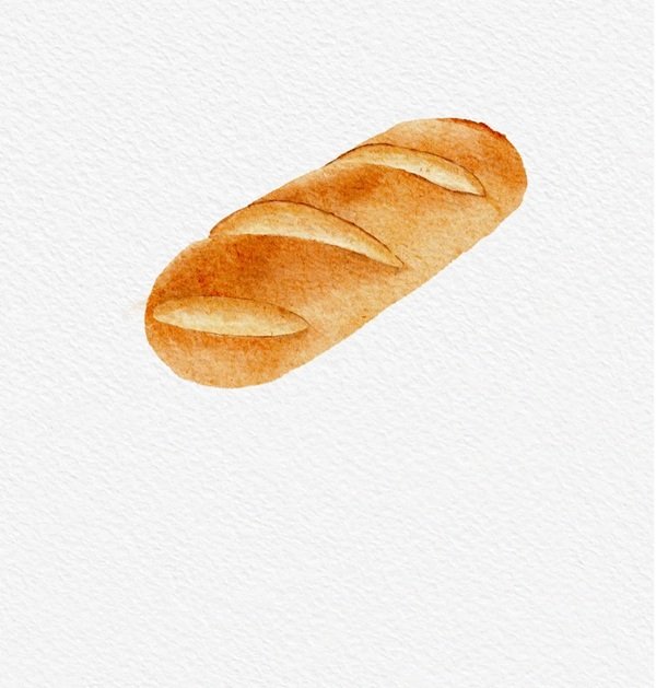 How to draw a bread loaf 3