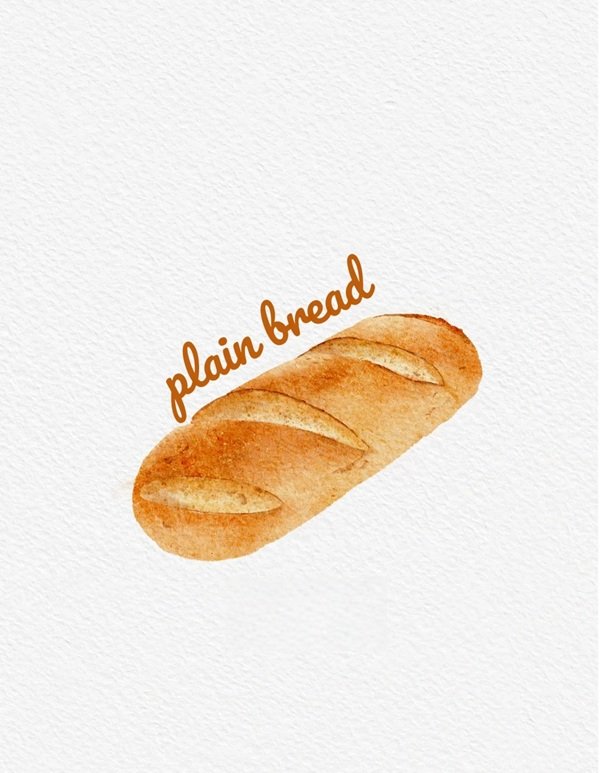 How to draw a bread loaf