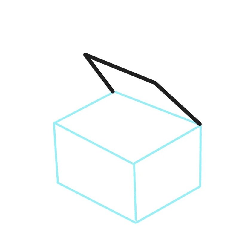 How to draw a cartoon treasure chest 1