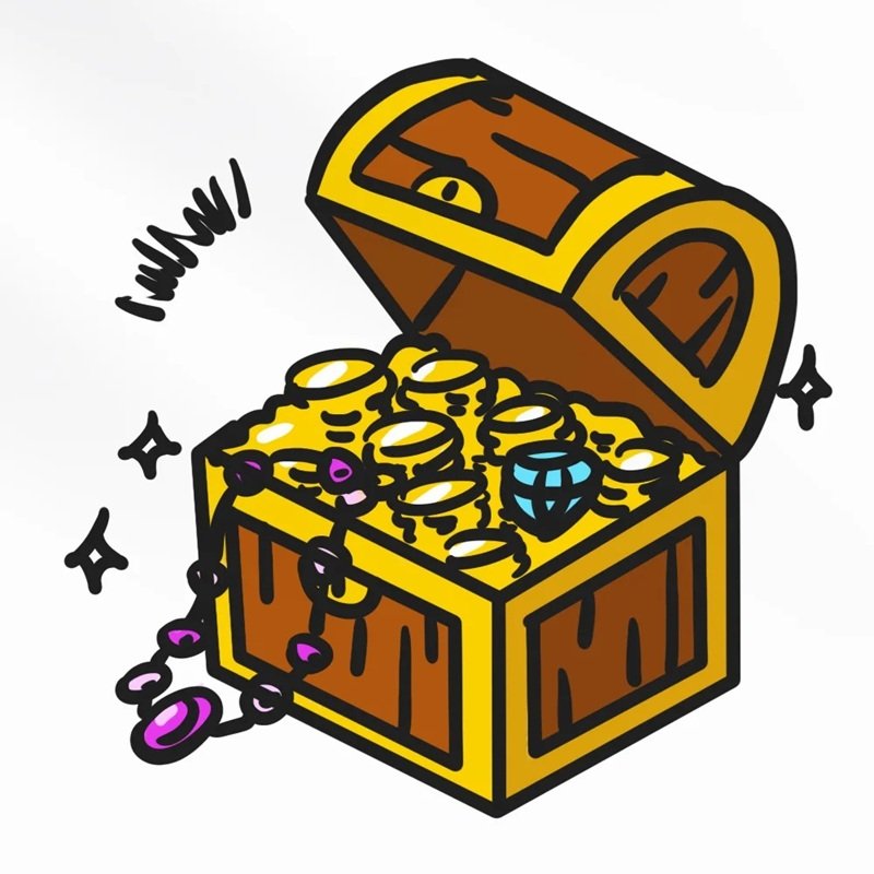 How to draw a cartoon treasure chest