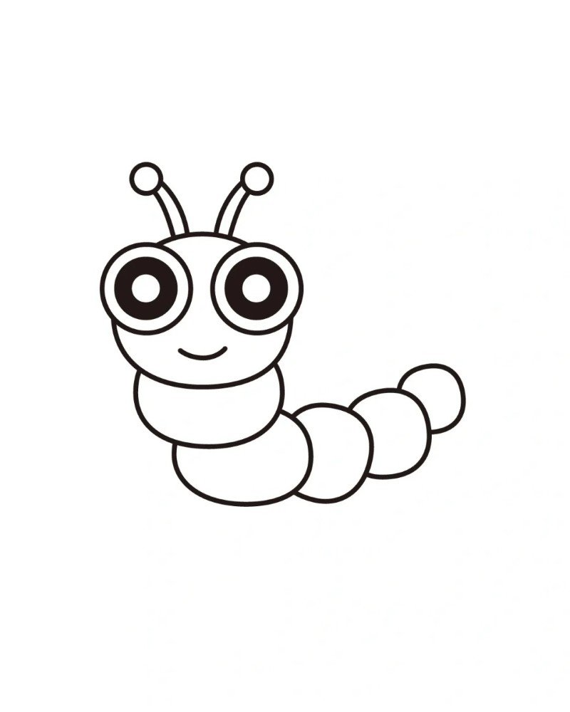 How to draw a cartoon worm 4