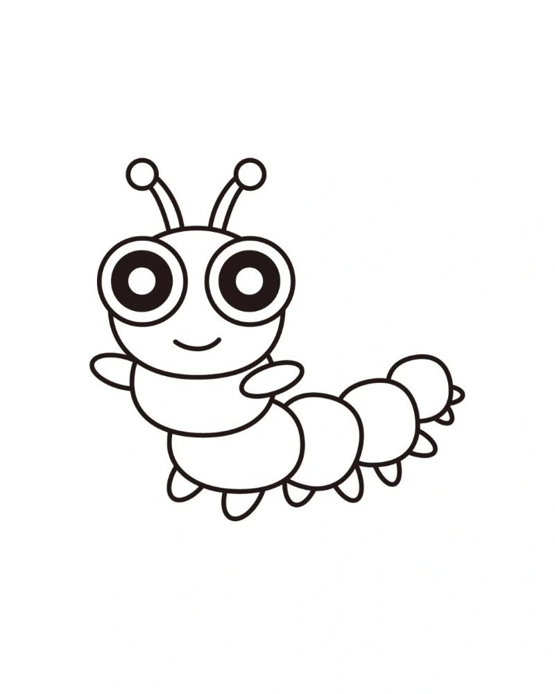 How to draw a cartoon worm 5