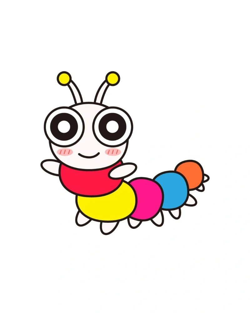 How to draw a cartoon worm