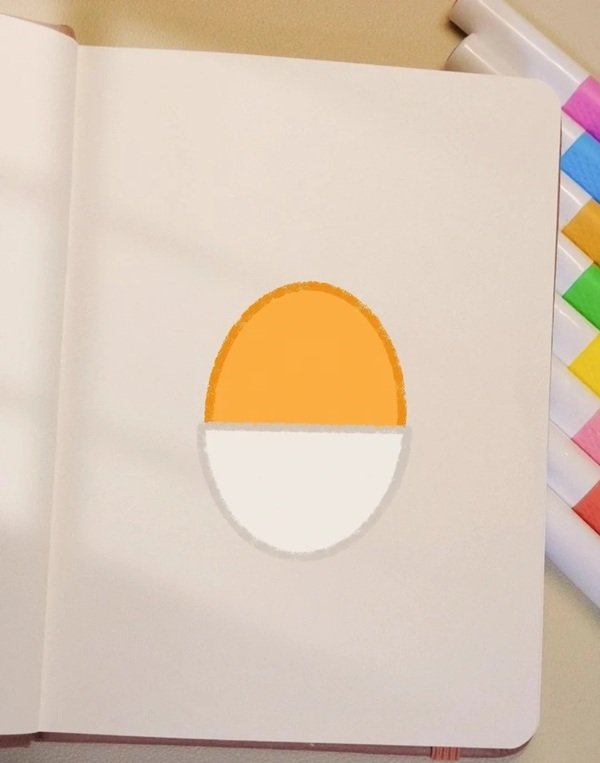 How to draw a chick in an egg 2