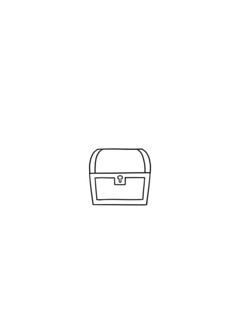 How to draw a closed treasure chest 5