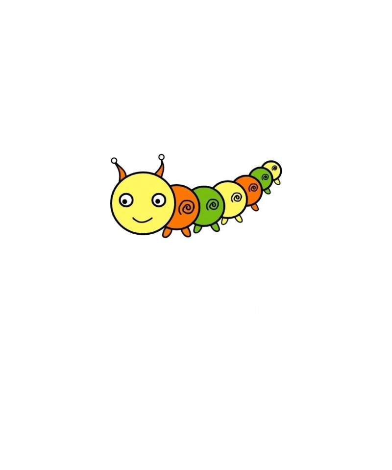 How to draw a cute worm