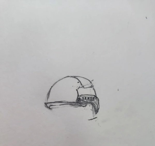 How to draw a helmet 5