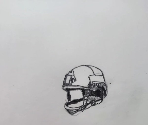 How to draw a helmet