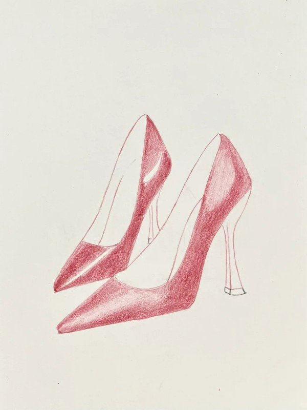 How to draw a high heel shoe 2