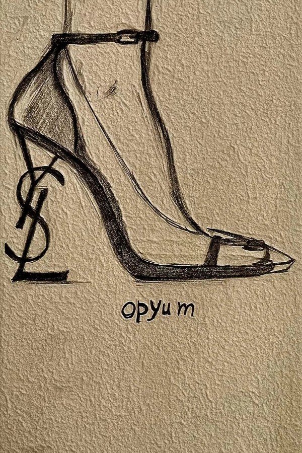 How to draw a high heel shoe easy 4