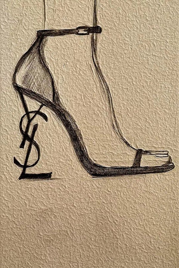How to draw a high heel shoe easy 5