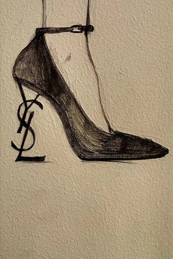 How to draw a high heel shoe easy