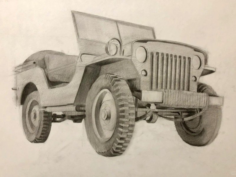 How to draw a jeep​ easy 4