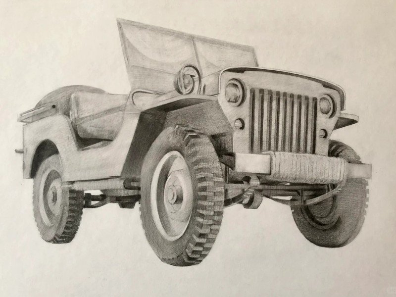 How to draw a jeep​ easy 5