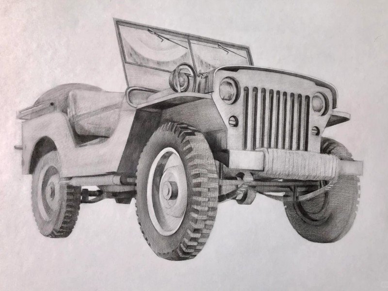 How to draw a jeep​ easy 6
