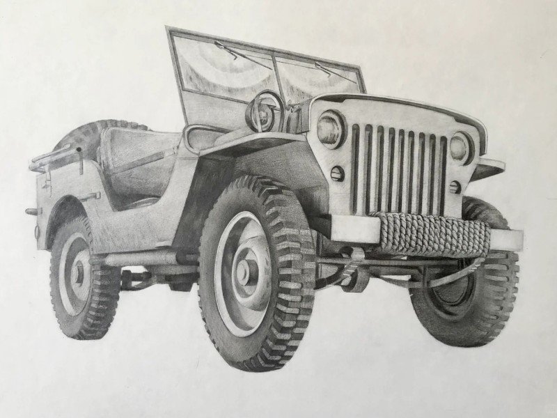 How to draw a jeep​ easy 7