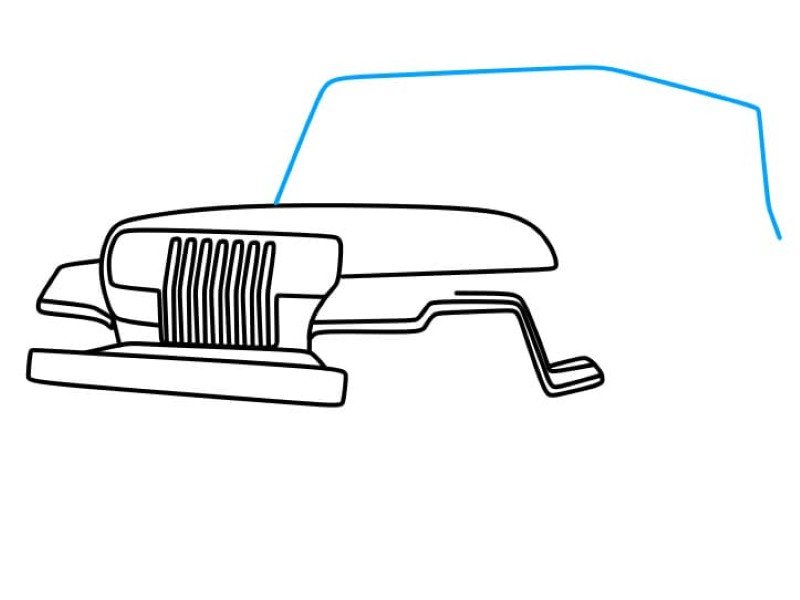 How to draw a jeep​ easy for kids 4