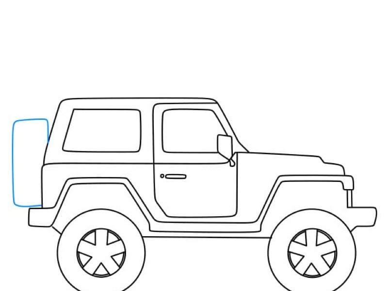 How to draw a jeep easy step by step 10 