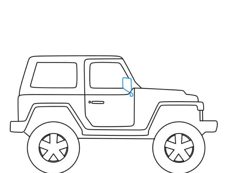 How to draw a jeep easy step by step 90