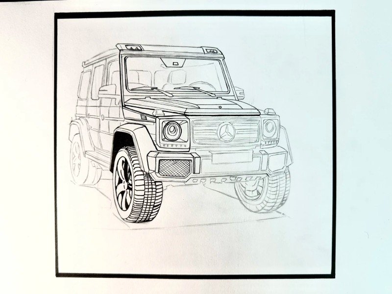 How to draw a jeep​ 4