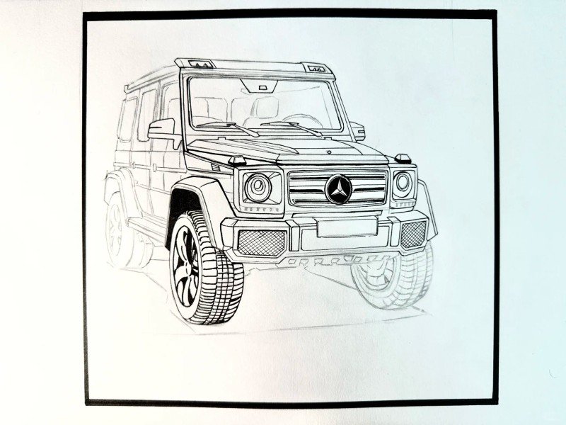 How to draw a jeep​ 5