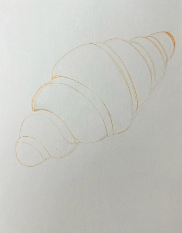 How to draw loaf of bread 2