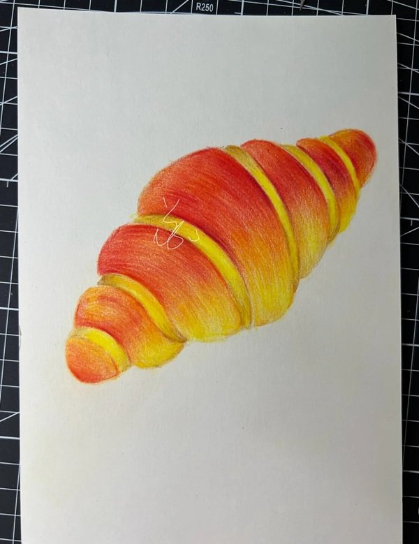 How to draw loaf of bread 6