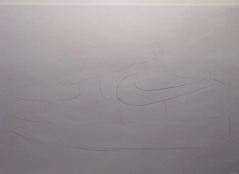 How to draw a nike shoe​ 2