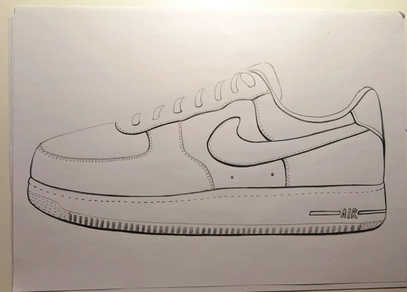 How to draw a nike shoe​ 4