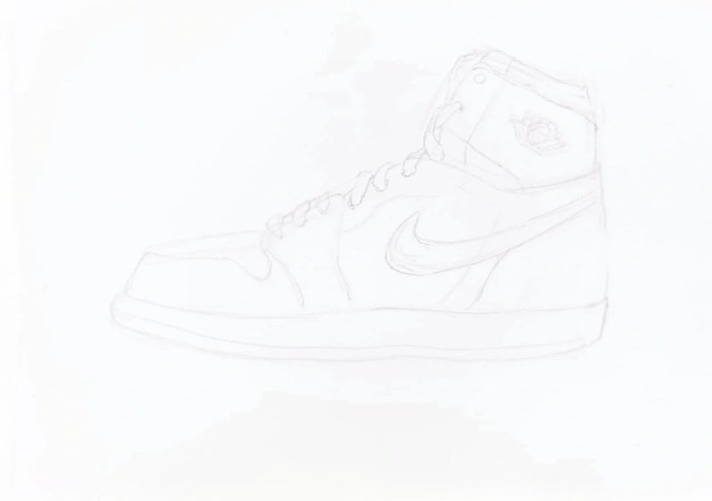 How to draw a nike shoe beautiful 1