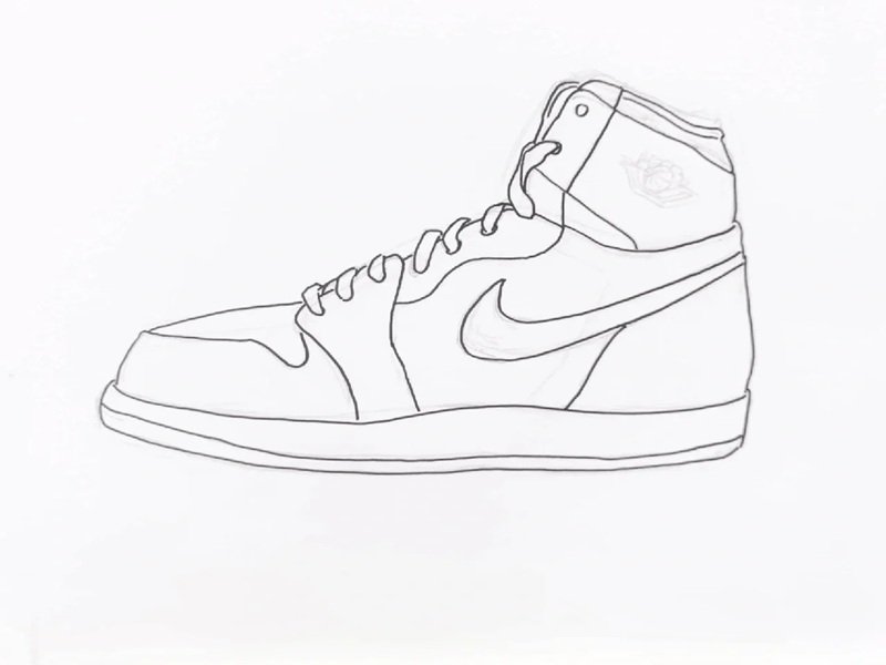 How to draw a nike shoe beautiful 2