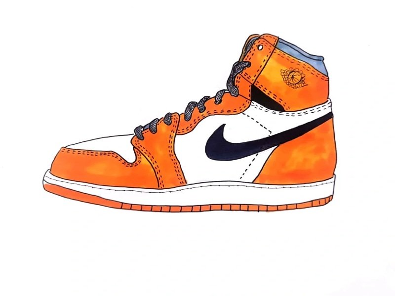 How to draw a nike shoe beautiful 4