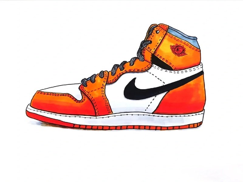 How to draw a nike shoe beautiful 5