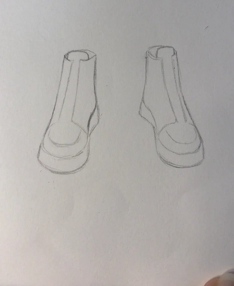 How to draw a shoes 3