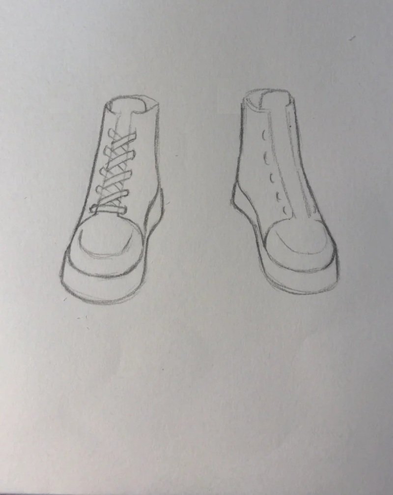 How to draw a shoes 4