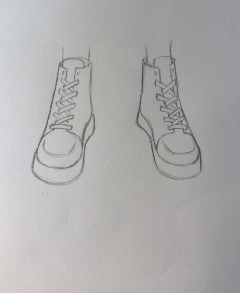 How to draw a shoes