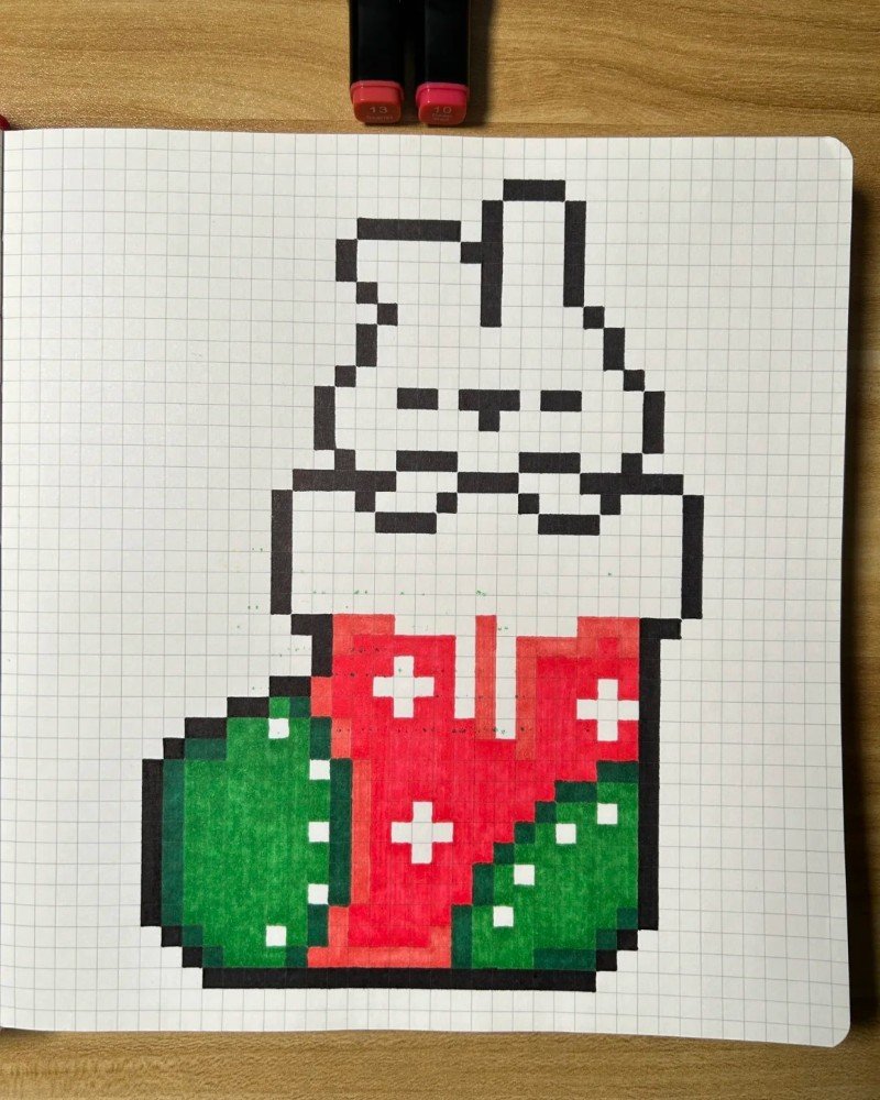 How to draw a stocking for christmas 3